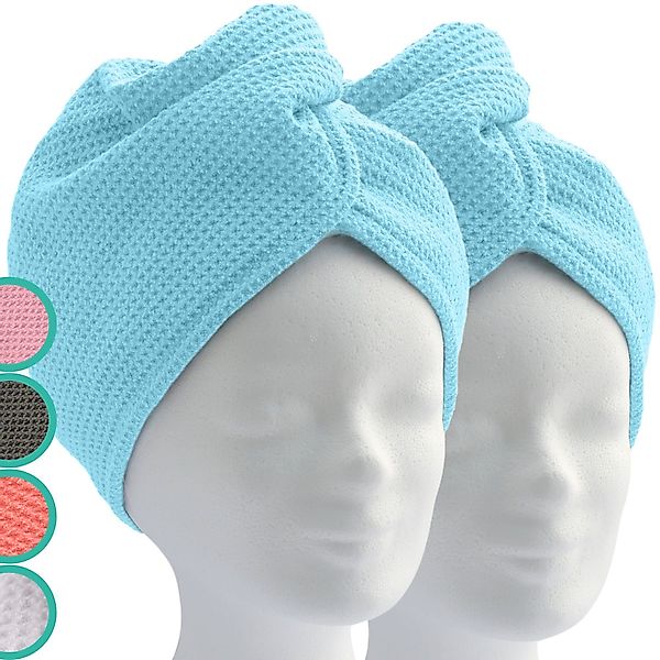 ELEXACARE Turban-Handtuch Haarturban mit Knopf, Mikrofaser günstig online kaufen