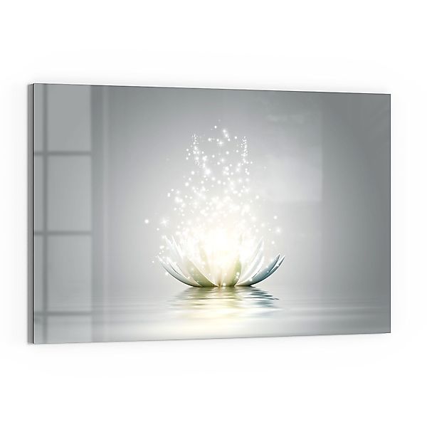 DEQORI Glasbild 'Funkelnde Lotusblüte', 'Funkelnde Lotusblüte', günstig online kaufen
