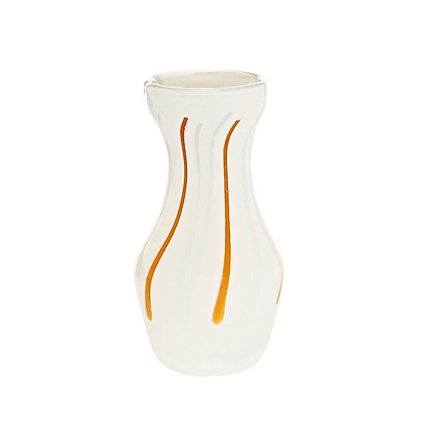 Vase weiß gelbe Streifen "Pavel" (19cm) günstig online kaufen