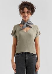 QS Kurzarmshirt T-Shirt Fließendes Oversize-Shirt mit günstig online kaufen