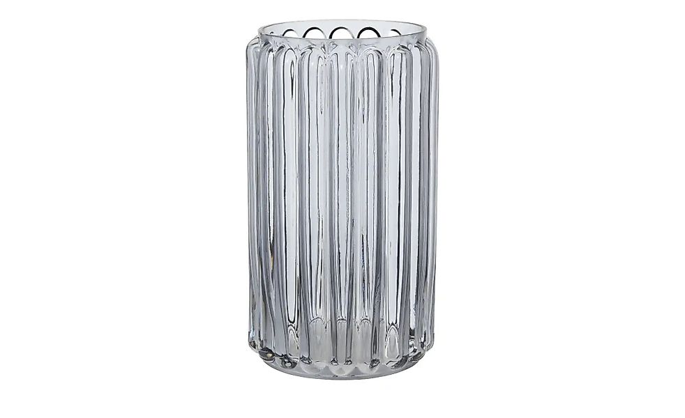 Vase   ¦ grau ¦ Glas ¦ Maße (cm): H: 26  Ø: 14 Accessoires > Vasen - Höffne günstig online kaufen