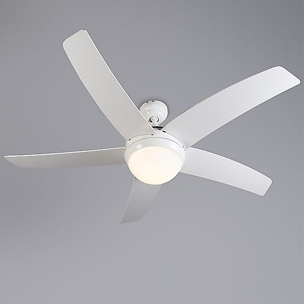 Qazqa Deckenventilator Cool, E14, Weiß, Modern, günstig online kaufen