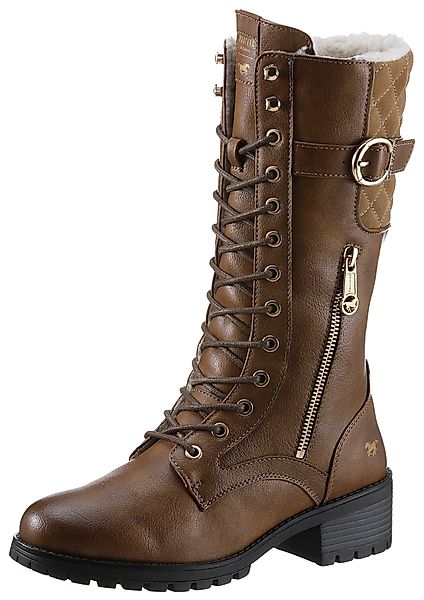 Mustang Shoes Winterstiefel mit goldfarbenen Akzenten günstig online kaufen
