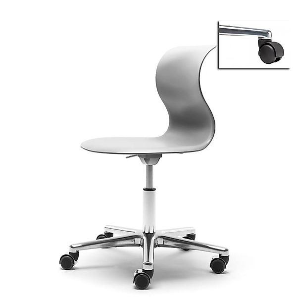 Kinderstuhl Pro 5 granitgrau Aluminium polliert (+40€) Hart mit schwarzer A günstig online kaufen