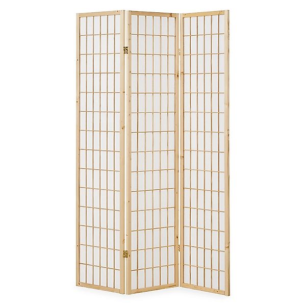 Homestyle4u 3-tlg. Paravent in Braun 132x175 cm 68 günstig online kaufen
