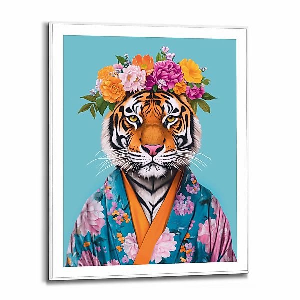 Reinders Poster "Flower Tiger", Hobbyraum - Blumen - Kimono - Mehrfarbig - günstig online kaufen