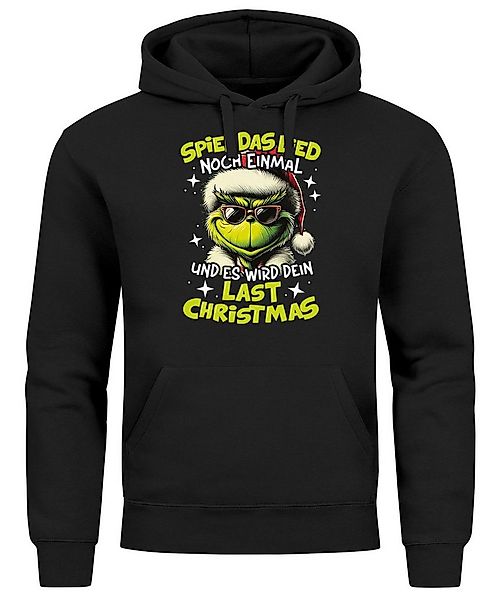 MoonWorks Hoodie Hoodie Herren Weihnachten Last Christmas Grinch Spruch Lus günstig online kaufen
