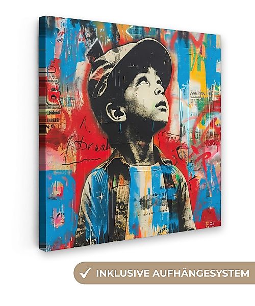 OneMillionCanvasses® Leinwandbild Graffiti - Junge - günstig online kaufen