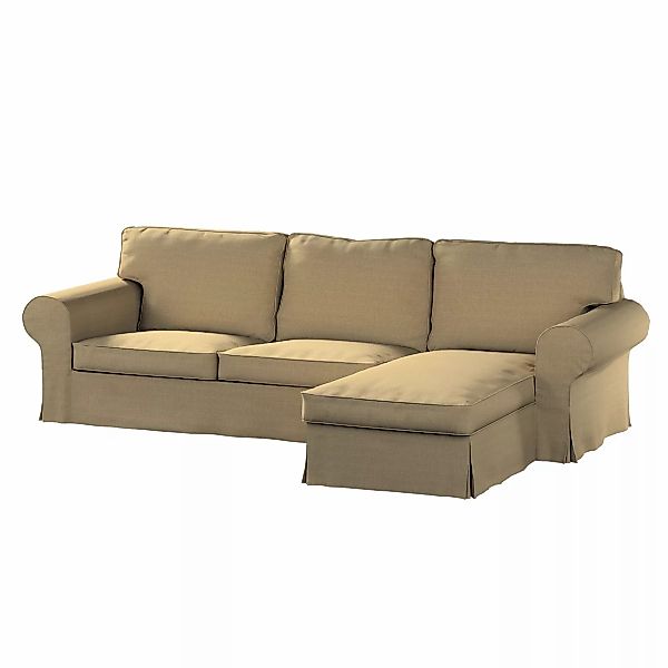 Bezug für Ektorp 2-Sitzer Sofa mit Recamiere, dunkelbeige, Ektorp 2-Sitzer günstig online kaufen