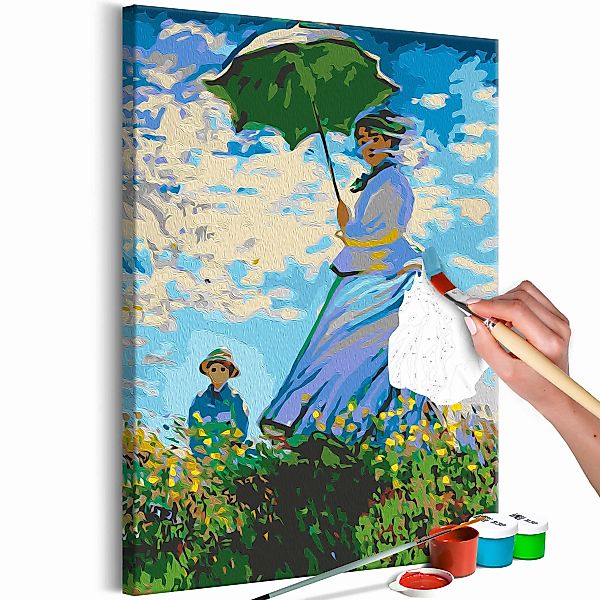 Malen nach Zahlen - Claude Monet: Woman with a Parasol günstig online kaufen