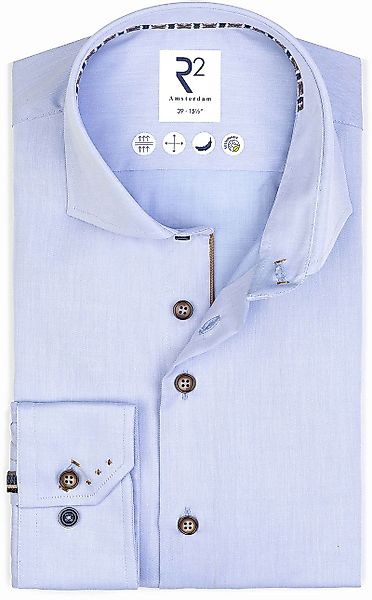 R2 Hemd Fine Twill Hellblau - Größe 42 günstig online kaufen