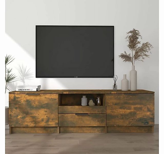 furnicato TV-Schrank Räuchereiche 140x35x40 cm Holzwerkstoff günstig online kaufen