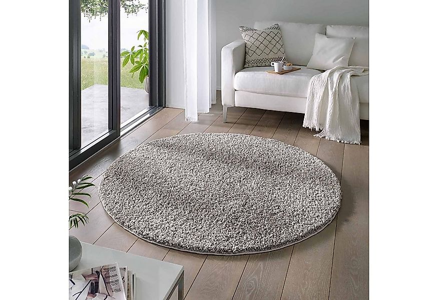 TaraCarpet Langflor-Teppich Venezia Shaggy, rund, Höhe: 35 mm, Hochflor Sha günstig online kaufen