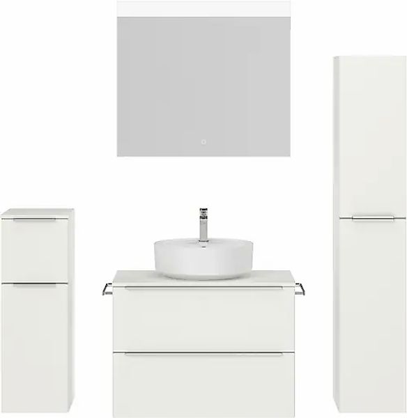 nobilia® Badmöbel-Set »Alvene« vormontiert, mit Soft-Close, 4 Stk. tlg. günstig online kaufen