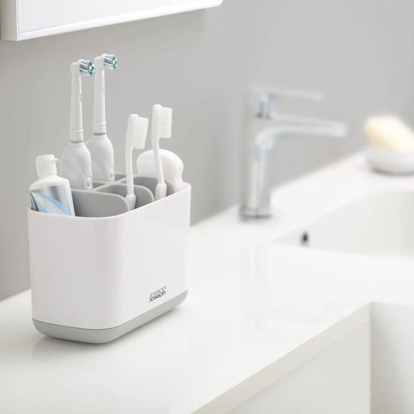 Joseph Joseph Zahnputzbecher Zahnbürstenhalter EasyStore grau-weiß, günstig online kaufen