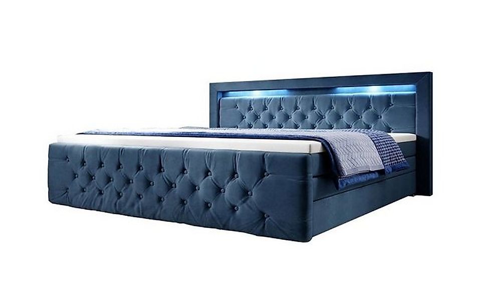 Luxusbetten24 Boxspringbett Boxspringbett Gloria, mit LED-Beleuchtung und S günstig online kaufen