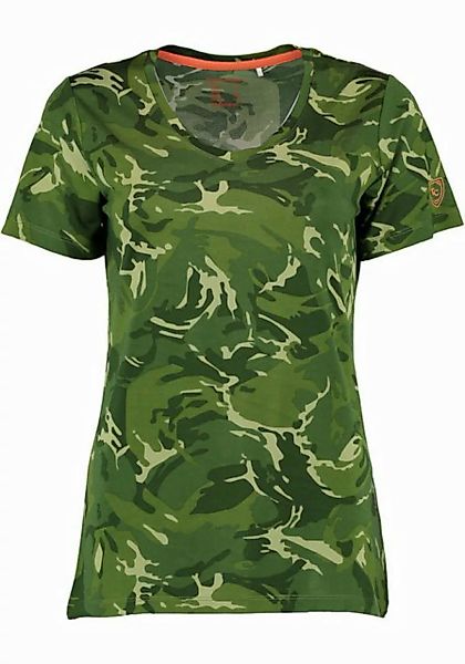 Tom Collins T-Shirt Triku Kurzarmshirt mit Allover-Camouflage-Druck günstig online kaufen