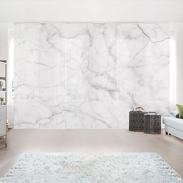 Schiebegardinen Set Steinoptik Bianco Carrara günstig online kaufen