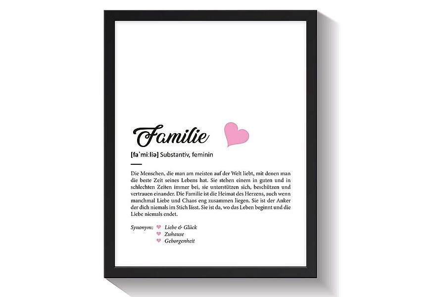 GRAVURZEILE Poster Definition Poster, Kunstdrucke auf DIN A4 Foto-Papier, F günstig online kaufen