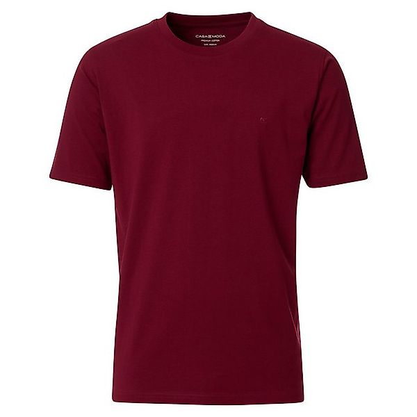 CASAMODA Rundhalsshirt Übergrößen CasaModa Basic T-Shirt bordeaux günstig online kaufen