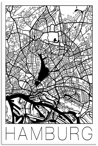 Artland Wandbild »Retro Karte Hamburg Deutschland«, Deutschland, (1 St.), a günstig online kaufen