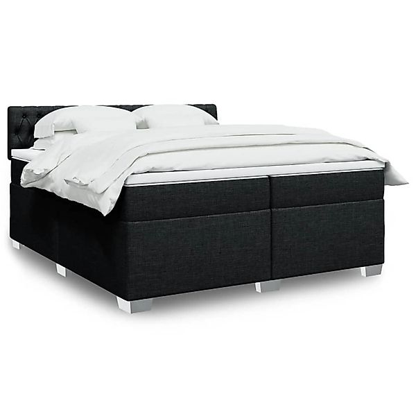 vidaXL Boxspringbett mit Matratze Schwarz 200x200 cm Stoff 3288304 günstig online kaufen