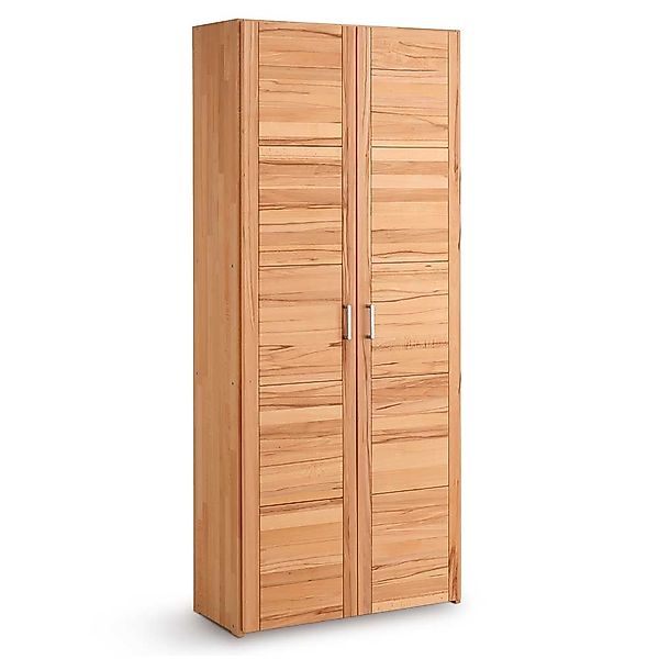 Aktenschrank Buche massiv geölt mit zwei Türen 80x186x33 cm günstig online kaufen