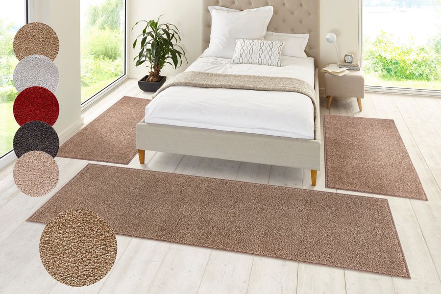 HANSE Home Bettumrandung »Pure 100« Höhe 13 mm 3 Stk. tlg. Kurzflor, Unifar günstig online kaufen