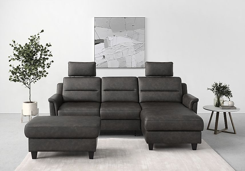 sit&more Ecksofa "Farö L-Form", inklusive Federkern, wahlweise mit Bettfunk günstig online kaufen
