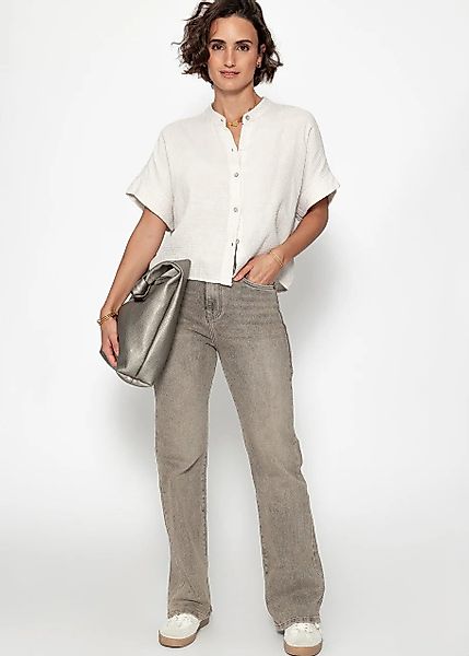 SASSYCLASSY Langarmbluse Musselin Bluse Kurzarm für günstig online kaufen
