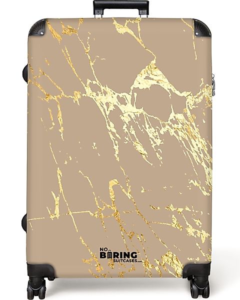 NoBoringSuitcases.com© Hartschalen-Trolley Marmor - Braun - günstig online kaufen