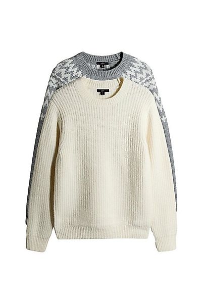 The Set Rundhalspullover The Set Herren-Rundhalspulli mit Fairisle-Muster ( günstig online kaufen