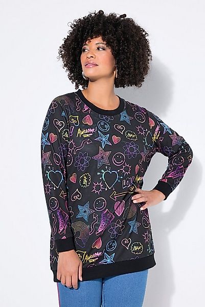 Angel of Style Sweatshirt Sweatshirt bequeme Passform Comic-Muster günstig online kaufen