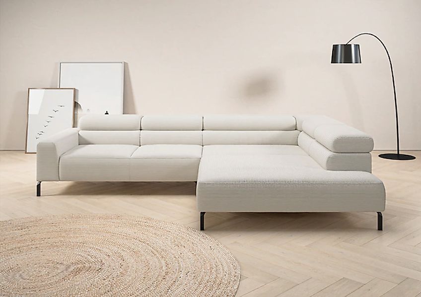 PLACES OF STYLE Ecksofa "Antonelli, L-Form, inkl. Kopfteilverstellung, Brei günstig online kaufen