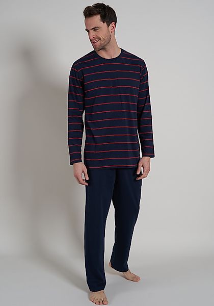 bugatti Pyjama, 2 Stk. Rundhalsausschnitt, Langarm, lange Hose, Streifendes günstig online kaufen