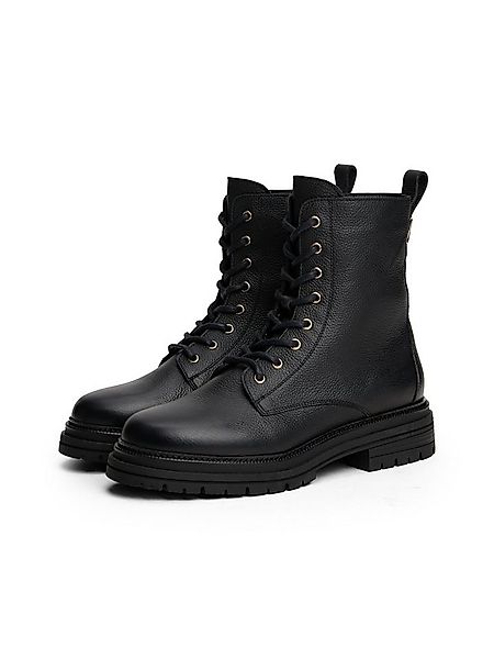 Tommy Hilfiger TH PLAQUE PEBBLE LACE BOOT WARM Schnürboots, Blockabsatz, Sc günstig online kaufen