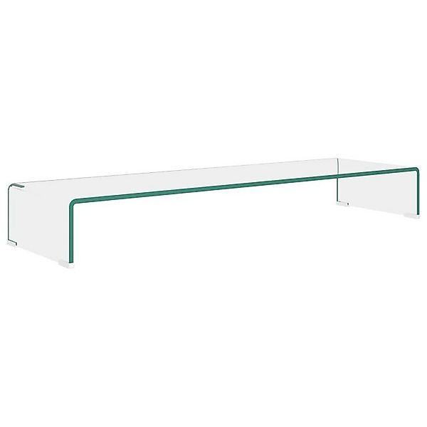 furnicato TV-Schrank TV-Tisch/Bildschirmerhöhung Glas Transparent 100x30x13 günstig online kaufen