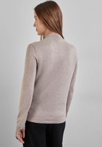 STREET ONE Rollkragenpullover mit Materialmix günstig online kaufen