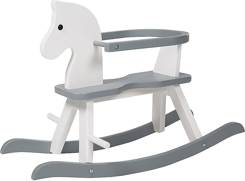 roba® Schaukelpferd Weiß/Grau, aus Holz günstig online kaufen
