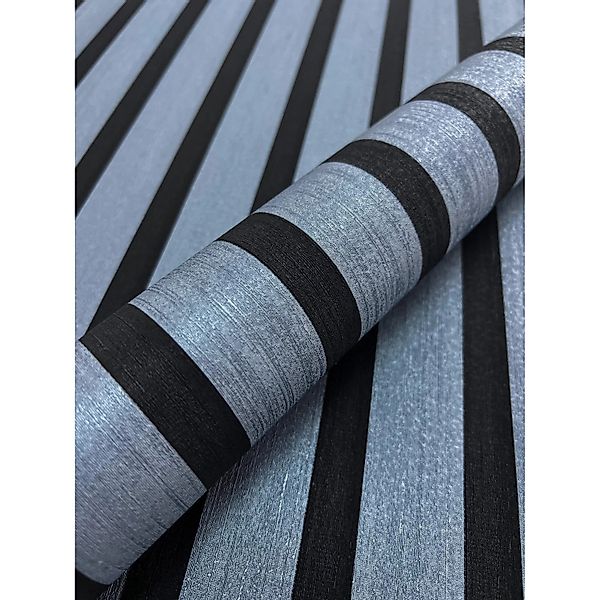 Newroom Vliestapete Berrin Blau Holzpaneele Modern Strukturiert FSC® günstig online kaufen