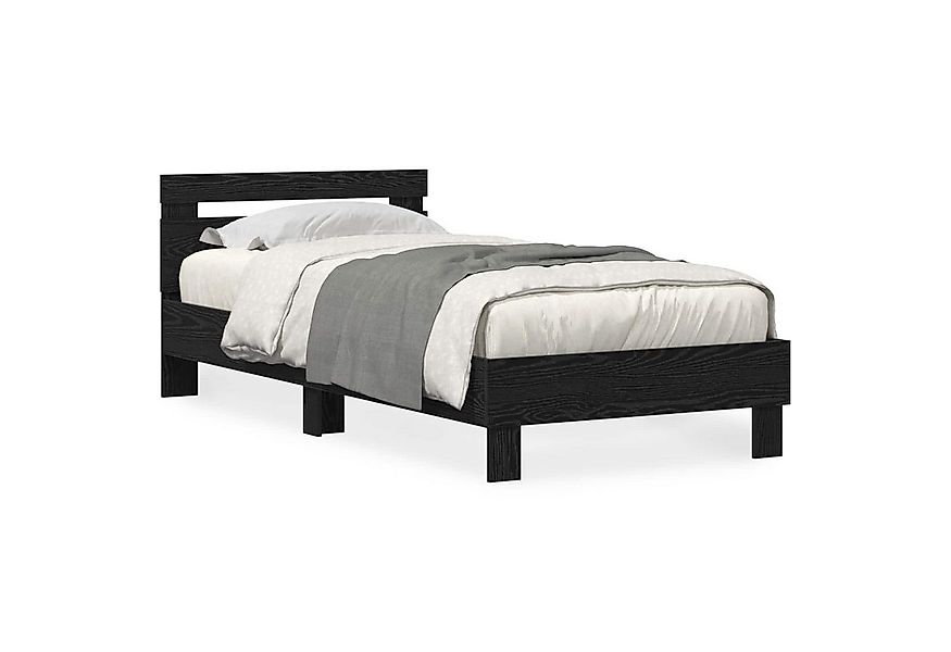 vidaXL Bett Bettgestell Schwarz Eichen-Optik 75 x 190 cm Holzwerkstoff (1-t günstig online kaufen