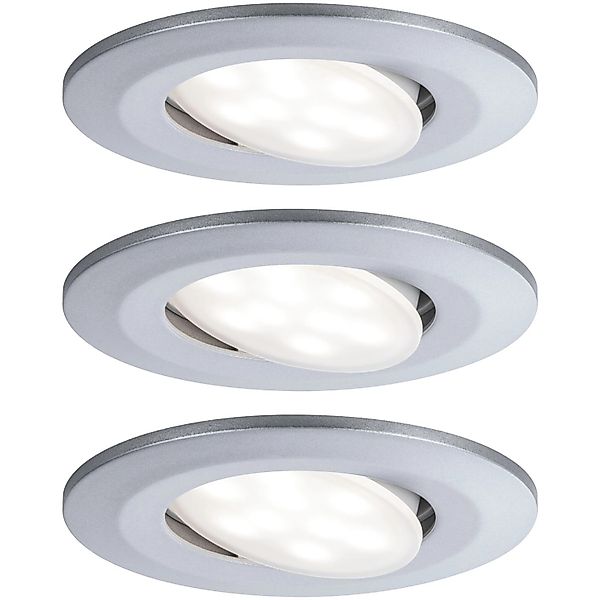 Paulmann LED Einbauleuchte Calla rund 3x6W  Chrom matt schwenkbar 4000K IP6 günstig online kaufen