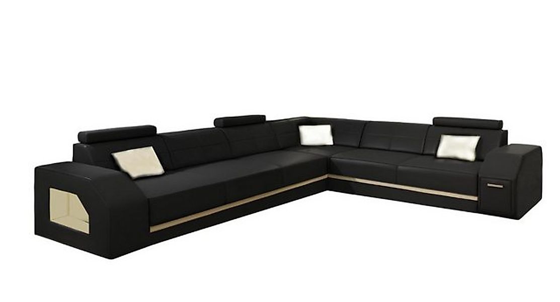 Xlmoebel Ecksofa Ledersofa mit Eckteil und USB-Anschluss in modernem Design günstig online kaufen