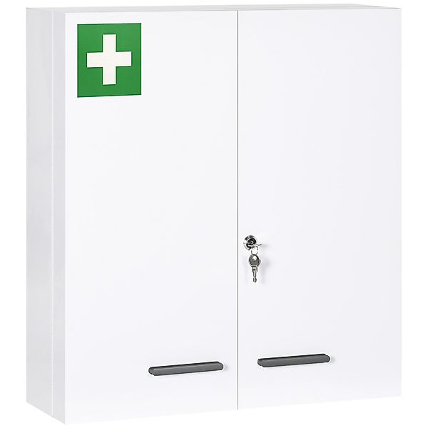 Kleankin Medizinschrank 2-türiger Medikamentenschrank mit 6 günstig online kaufen