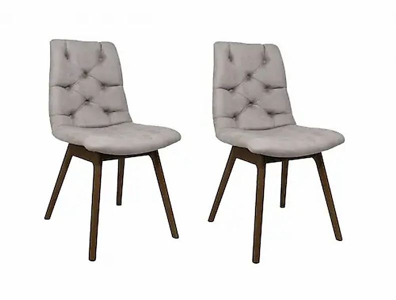 andas Esszimmerstuhl »Ramon«, (Set), 2 St., Microfaser, mit Massivholzbeine günstig online kaufen