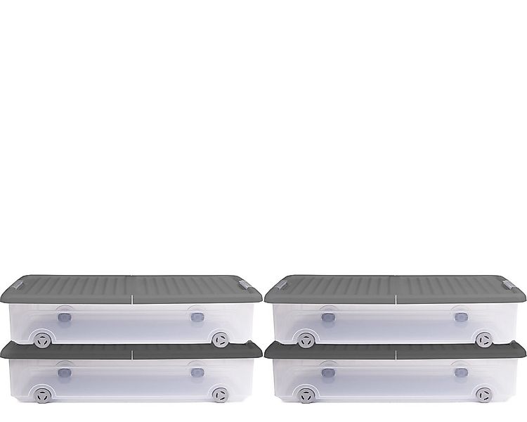ONDIS24 Aufbewahrungsbox Unterbettbox Rollerbox 35 W aus Kunststoff (4er Se günstig online kaufen