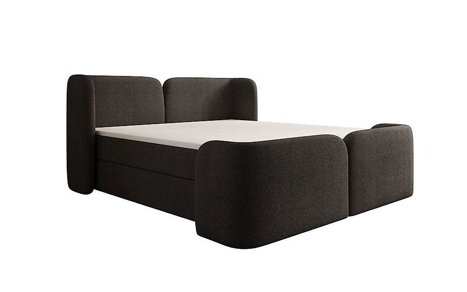 Luxusbetten24 Boxspringbett Riva in Bouclé mit günstig online kaufen