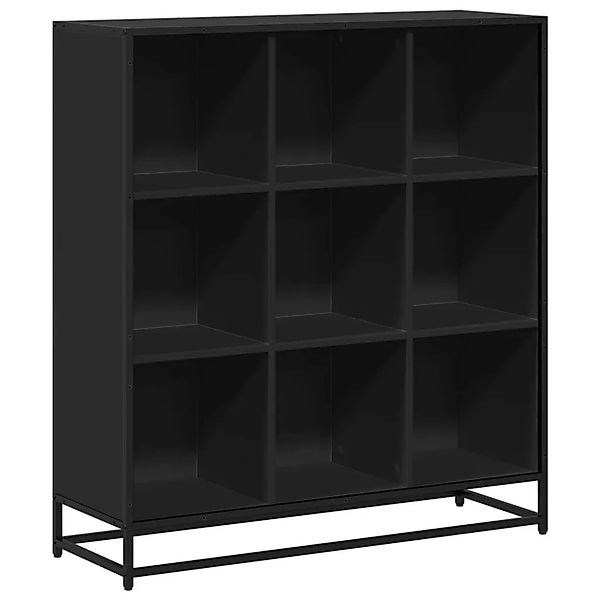 vidaXL Bücherregal Schwarz 97,5x33x107,5 cm Holzwerkstoff und Metall 330086 günstig online kaufen