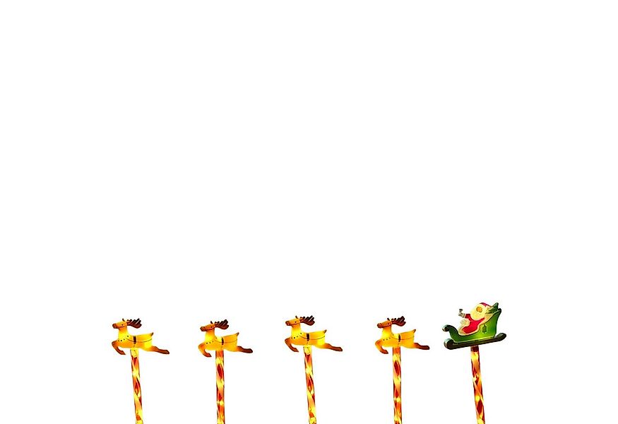 Meinposten Gartenstecker Weihnachtsschlitten Weihnachtsmann Zuckerstangen R günstig online kaufen