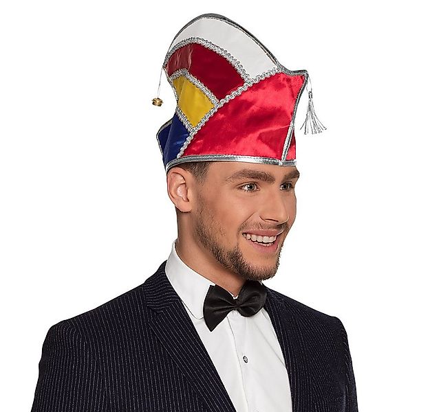 Boland Kostüm Komiteemütze vielfarbig traditionell Karnevalsmütze Glanzstof günstig online kaufen